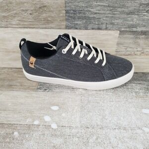 Saola Cannon Canvas Womens Shoes Sz 10 Dark Gary Lace-Up Low Top Round Toe